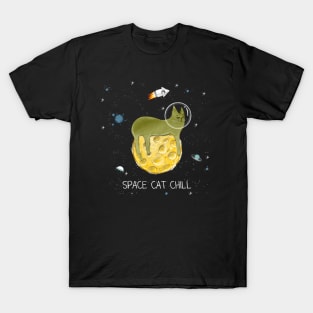 Cats in space. Cute typographi print with cats astronaut. T-Shirt